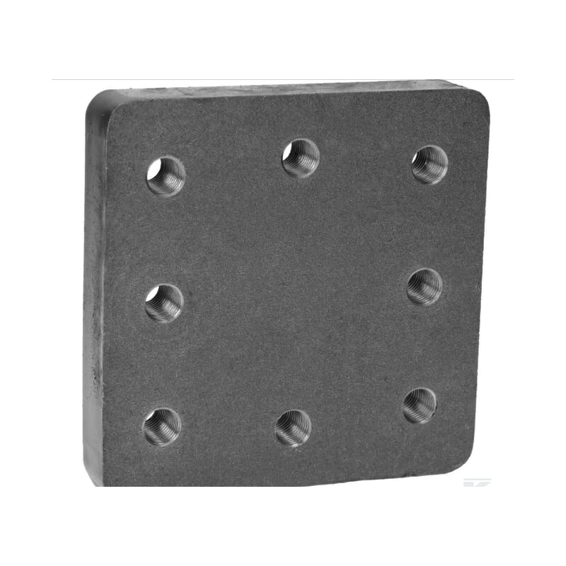 PLAQUE A SOUDER POUR TETE D'ATTELAGE 100 X 110 MMM - 8 TROUS - M16 
