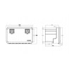 BOITE A OUTIL POUR REMORQUE AGRICOLE 830 X 470 X 500 MM 