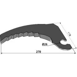 COUTEAU POUR PRESSE A BALLE RONDE CASE - NEW HOLLAND - 84607325 