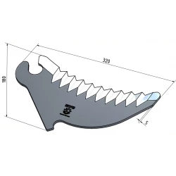 COUTEAU POUR PRESSE A BALLE RONDE CASE - NEW HOLLAND - 84056505 