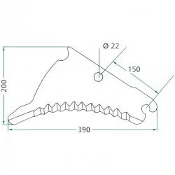 COUTEAU POUR PRESSE A BALLE RONDE DEUTZ FAHR - 16613168 