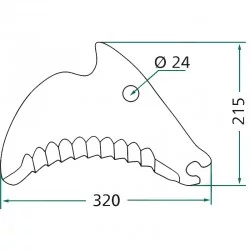 COUTEAU POUR PRESSE A BALLE RONDE DEUTZ FAHR - 16650699 