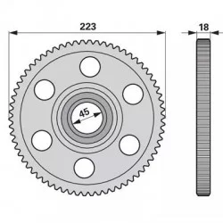 PIGNON 66 DENTS POUR FAUCHEUSE KRONE - 253030  