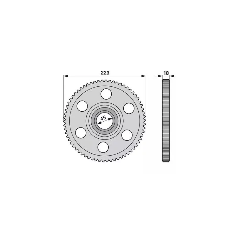 PIGNON 66 DENTS POUR FAUCHEUSE KRONE - 253030  