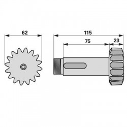 PIGNON 16 DENTS POUR FAUCHEUSE KRONE  - 150017.2  