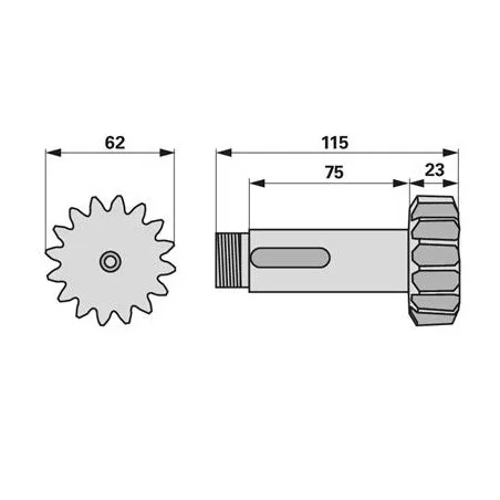 PIGNON 16 DENTS POUR FAUCHEUSE KRONE  - 150017.2  