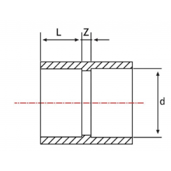 MANCHON DOUBLE A COLLER PVC PRESSION - 25 MM  