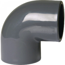 RACCORD PVC PRESSION A COLLER COUDE 90 DEGRES - Ø 50 MM 