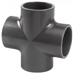 RACCORD PVC PRESSION A COLLER EN CROIX - 4 X Ø 20 MM 