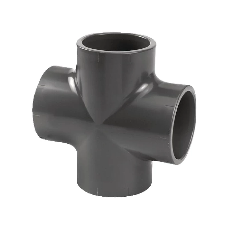 RACCORD PVC PRESSION A COLLER EN CROIX - 4 X Ø 40 MM 