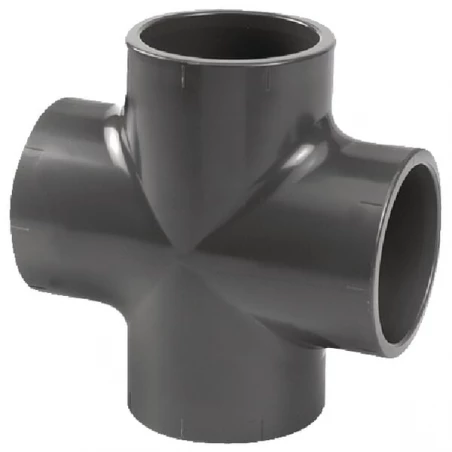 RACCORD PVC PRESSION A COLLER EN CROIX - 4 X Ø 40 MM 