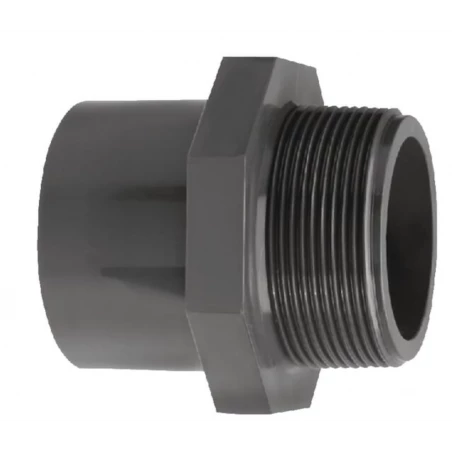RACCORD DROIT POUR TUYAU PVC PRESSION 40 MM -FILET 1" 