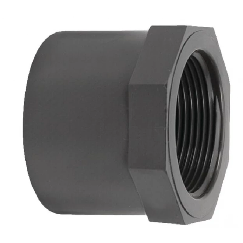 RACCORD DROIT FILET FEMELLE  POUR TUYAU PVC PRESSION 25 MM -FILET 3/4" 