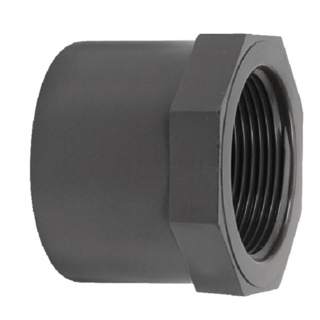 RACCORD DROIT FILET FEMELLE  POUR TUYAU PVC PRESSION 25 MM -FILET 3/4" 