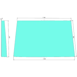 L171336 FIXED WINDSHIELD FOR JOHN DEERE