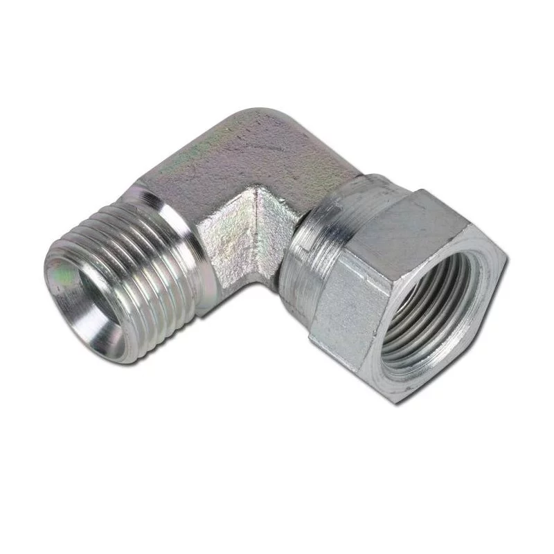 ADAPATATEUR HYDRAULIQUE COUDE 90 DEGRES  MALE 1/8 BSP FEMELLE 1/8 BSP 