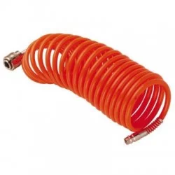 TUYAU SPIRALE Ø 6 MM - LONGUEUR 5 M RACCORD MALE/FEMELLE 
