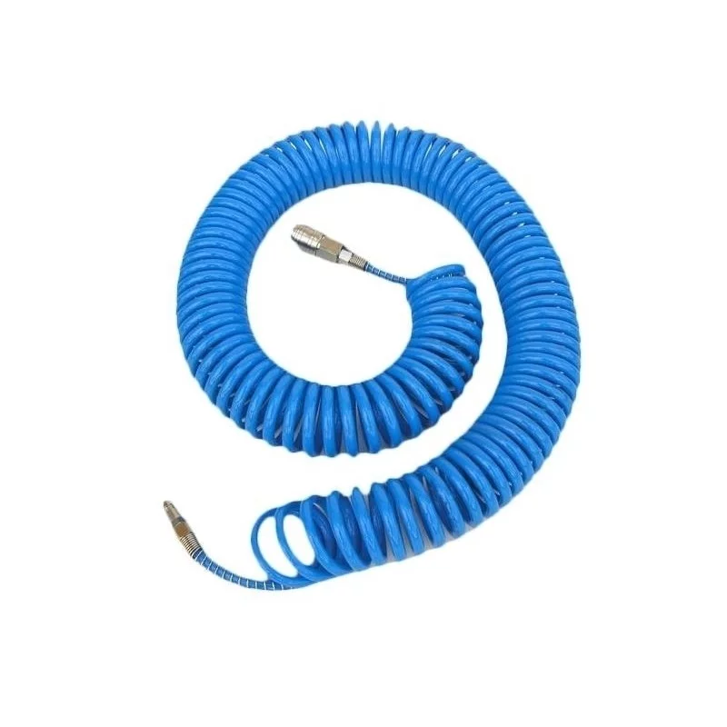 TUYAU SPIRALE Ø 6 MM LONGUEUR 15M RACCORD MALE / FEMELLE  