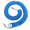 TUYAU SPIRALE Ø 6 MM LONGUEUR 15M RACCORD MALE / FEMELLE  