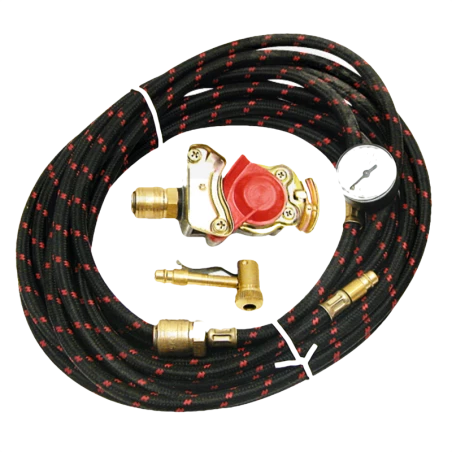 KIT DE GONFLAGE POUR FREINS PNEUMATIQUES  8 M - AVEC MANOMETRE 