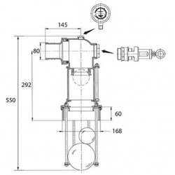 SOUPAPE DE TROP PLEIN A 2 BOULES Ø 80 MM 