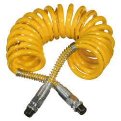 TUYAU SPIRALE  JAUNE EN PU 2 X M16 X 1,5 MALE 