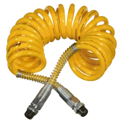 TUYAU SPIRALE  JAUNE EN PU 2 X M16 X 1,5 MALE 