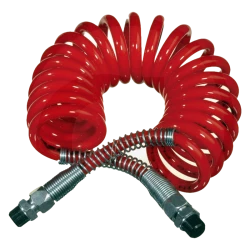 TUYAU SPIRALE  ROUGE EN PU 2 X M16 X 1,5 MALE 
