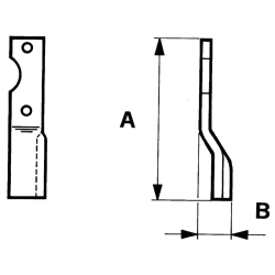 LAME DE ROTALABOUR/ROTAVATOR DROITE 325 X 60 X 10 