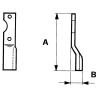 LAME DE ROTALABOUR/ROTAVATOR DROITE 325 X 60 X 10 
