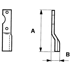 LAME DE ROTALABOUR/ROTAVATOR GAUCHE 325 X 60 X 10 