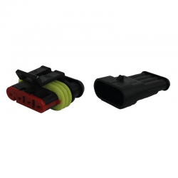 KIT CONNECTEUR ETANCHE SUPERSEAL MALE-FEMELLE 1.5 MM - 4 VOIES 