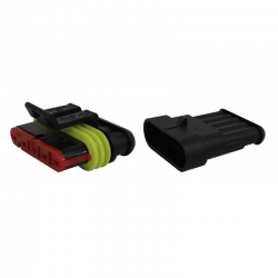 KIT CONNECTEUR ETANCHE SUPERSEAL MALE-FEMELLE 1.5 MM - 5 VOIES 