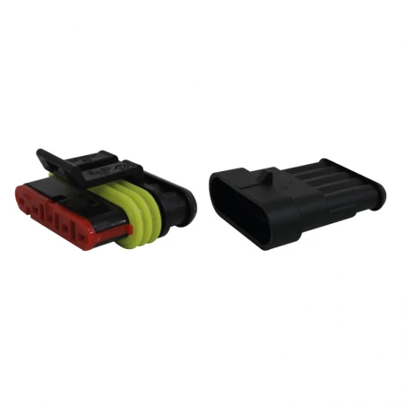 KIT CONNECTEUR ETANCHE SUPERSEAL MALE-FEMELLE 1.5 MM - 5 VOIES 