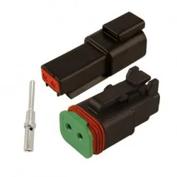 KIT CONNECTEUR ETANCHE DEUTSCH MALE-FEMELLE 2 MM - 2 VOIES 