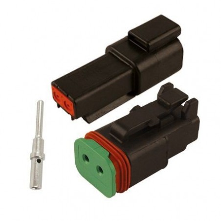KIT CONNECTEUR ETANCHE DEUTSCH MALE-FEMELLE 2 MM - 2 VOIES KIT CONNECTEUR ETANCHE DEUTSCH MALE-FEMELLE 2 MM - 2 VOIES
