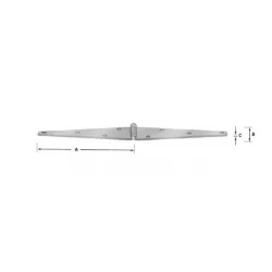CHARNIERE A DOUBLE PENTURE  130 MM 