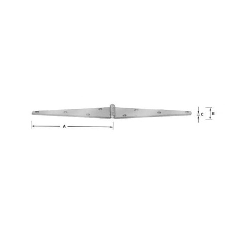 CHARNIERE A DOUBLE PENTURE  250 MM 