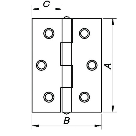 CHARNIERE D'ANGLE 76 X 21 MM 