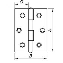 CHARNIERE D'ANGLE 89 X 25 MM LOT DE 2 