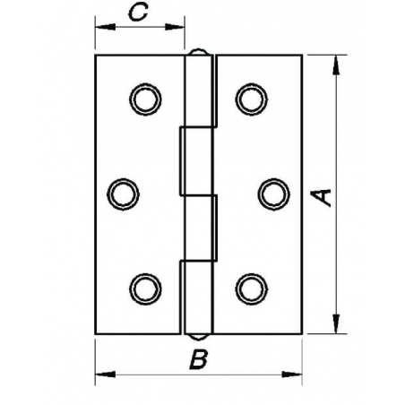 CHARNIERE D'ANGLE 89 X 25 MM LOT DE 2 
