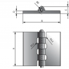 CHARNIERE A SOUDER 60 X 80 X 6 X 8 MM EN ACIER 