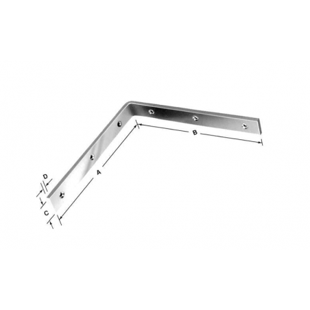 EQUERRE D'ANGLE  100 X 100 X 20 X 5 MM ZINGUEE 