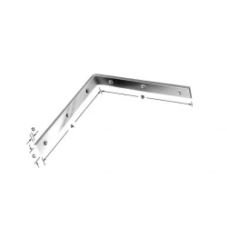 EQUERRE D'ANGLE  125 X 125 X 20 X 5 MM ZINGUEE 