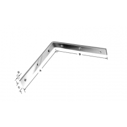 EQUERRE D'ANGLE  250 X 250 X 30 X 6 MM ZINGUEE 