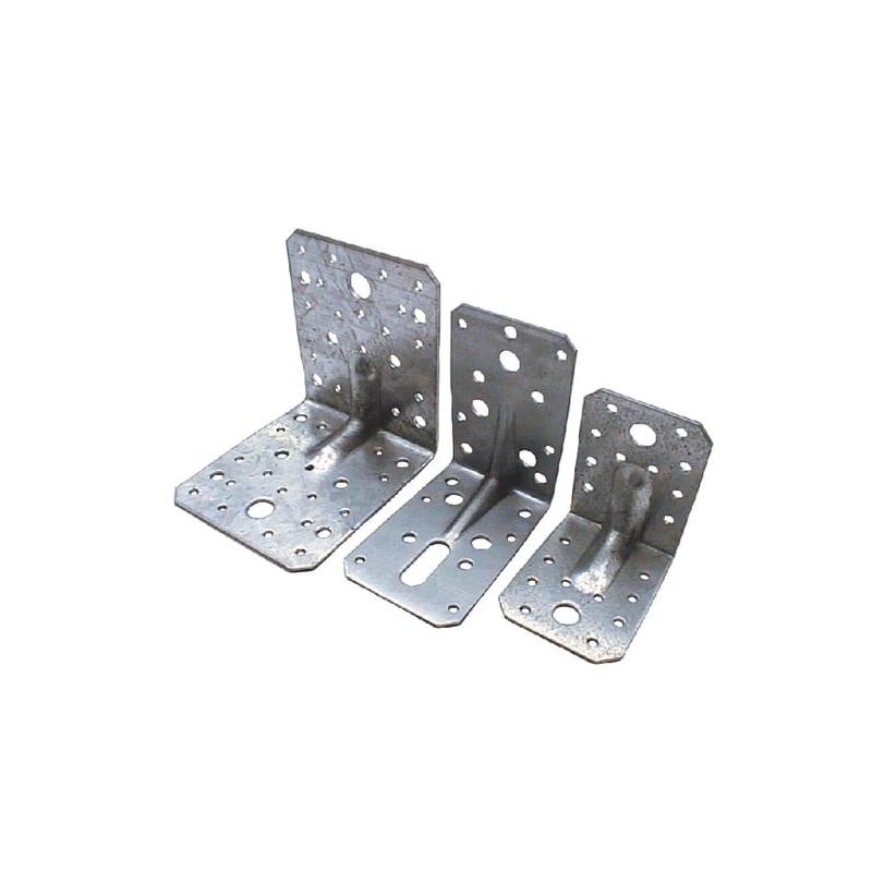 EQUERRE D'ANGLE AVEC RENFORT 90 X 90 X 60 X 2,5  MM ZINGUEE 