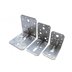 EQUERRE D'ANGLE AVEC RENFORT 105 X 105 X 90 X 2,5  MM ZINGUEE 