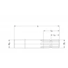 ARBRE CANNELE 1 COTE L 150 MM - 1"1/8 - 6 CANNELURES 