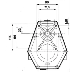 MULTIPLICATEUR POUR POMPE GROUPE 2 ARBRE PTO MALE RATIO 3,8 
