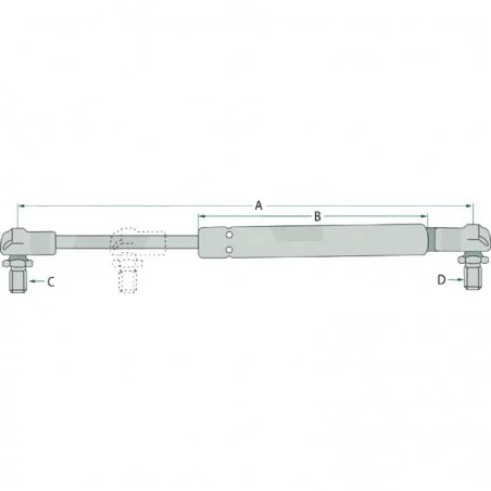 VERIN DE VITRES LATERALES ET ARRIERES